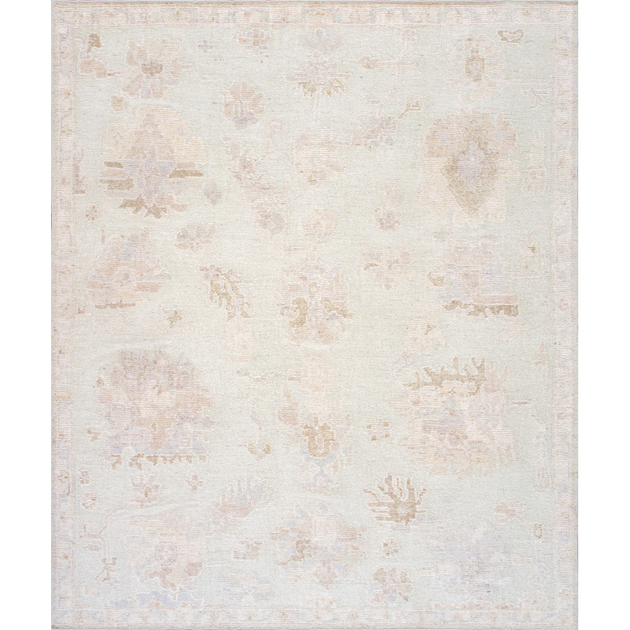 Pasargad - Oushak Collection Hand-Knotted Wool Area Rug in Aqua, 111" x 143" (PLO-58 9x12)