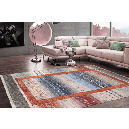Pasargad Gabbeh Collection Hand-Knotted Silk Area Rug (PLR-07 4X6) - 48'' x 72''