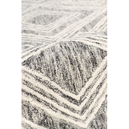 Pasargad Modern Collection Hand-Tufted Bamboo Silk/Wool Area Rug - Silver/Ivory, 96" x 96" (plt-1624rnd 8)