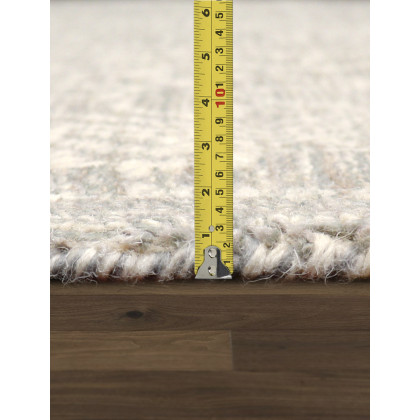Pasargad Modern Collection Hand-Tufted Bamboo Silk/Wool Area Rug - Silver/Ivory, 93" x 117" (plt-5116 8x10)