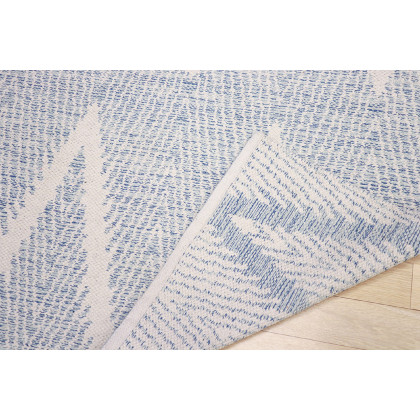 Pasargad Simplicity Collection Flat Weave Aqua Cotton Area Rug (PLW-05 8X10) - 96'' x 120''