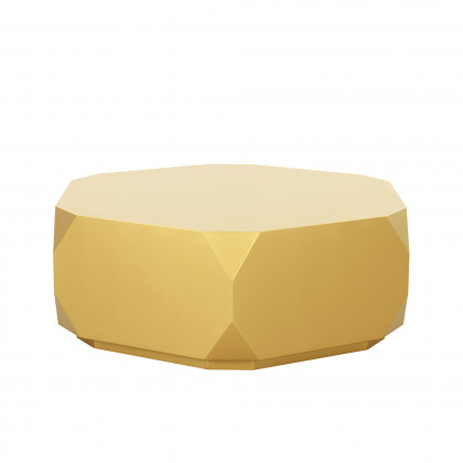 Pasargad - Selva Round Coffee Table in Gold, Wood