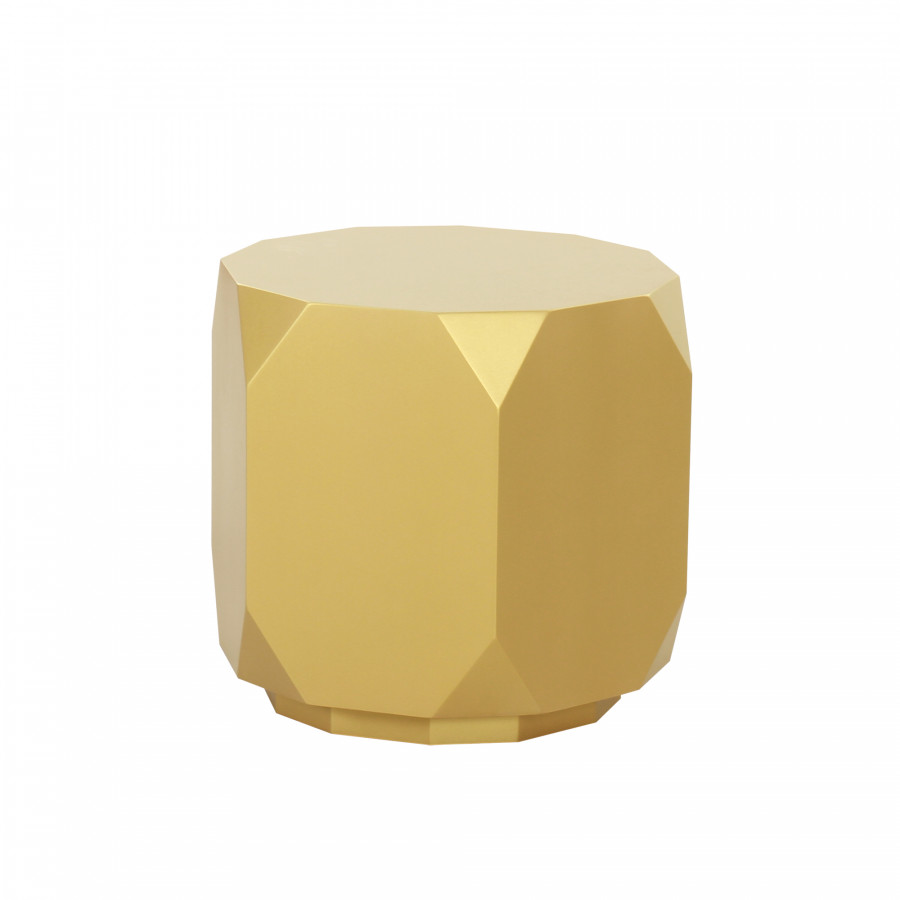 Pasargad - Selva Round Side Table in Gold, Wood