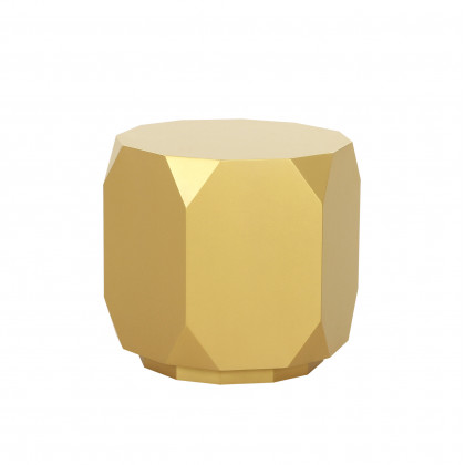 Pasargad - Selva Round Side Table in Gold, Wood