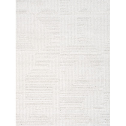 Pasargad Sutton Collection Power Loom Polypropylene/Polyester Area Rug - Ivory, 48" x 72" (pmf-551iv 4x6)
