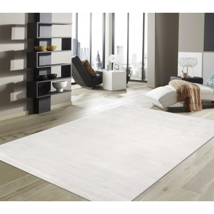 Pasargad Sutton Collection Power Loom Polypropylene/Polyester Area Rug - Ivory, 48" x 72" (pmf-551iv 4x6)