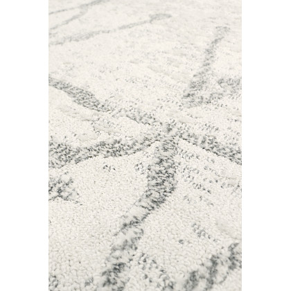 Pasargad Sutton Collection Power Loom Polypropylene/Polyester Area Rug - Ivory/Gray, 31" x 96" (pmf-757ig 2.07x8)