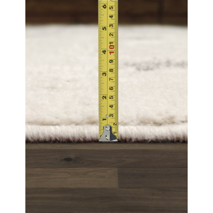 Pasargad Sutton Collection Power Loom Polypropylene/Polyester Area Rug - Ivory/Gray, 48" x 72" (pmf-757ig 4x6)