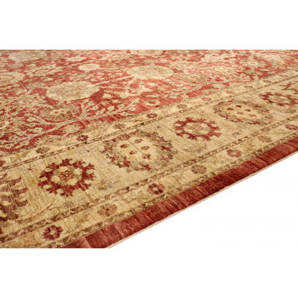 Pasargad Ferehan Collection Hand-Knotted Lamb's Wool Area Rug (PMG-301 RUST 9X12) - 109'' x 144''