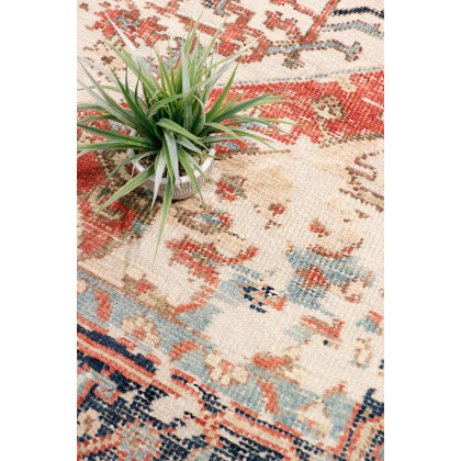 Pasargad - Serapi Collection Hand-Knotted Ivory/Navy Wool Area Rug PMH-1