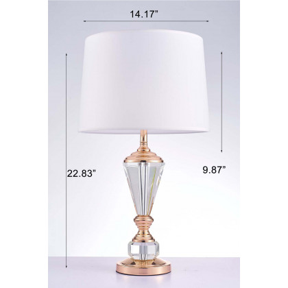 Pasargad - Luxus Collection Metal and Crystal Table Lamp Lights