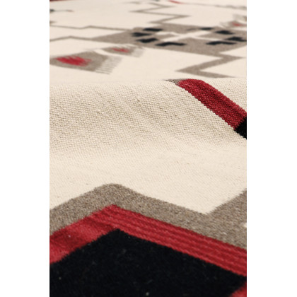 Pasargad Tuscany Collection Flatweave Wool Area Rug - Ivory/Black, 62" x 84" (PNT-184 5x7)