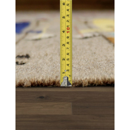 Pasargad - Tuscany Collection Flatweave Wool Area Rug in Mocha/Multi, 51" x 69" (PNT-207 4x6)