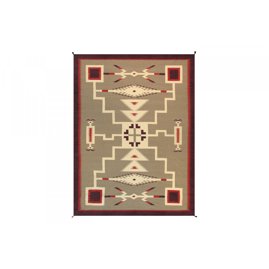 Pasargad - Navajo Style Hand-Woven Wool Light Brown Area Rug 107'' x 144'' (PNT-222 9X12)