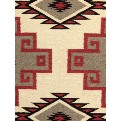 Pasargad - Tuscany Collection Flatweave Wool Area Rug in Mocha/Black, 59" x 84" (PNT-275 5x7)