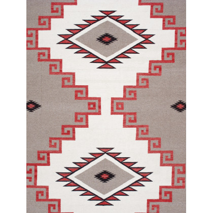 Pasargad - Tuscany Collection Flatweave Wool Area Rug in Mocha/Black, 105" x 144" (PNT-281 9x12)