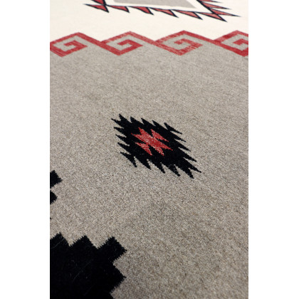 Pasargad - Tuscany Collection Flatweave Wool Area Rug in Mocha/Black, 105" x 144" (PNT-281 9x12)