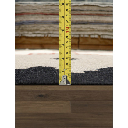 Pasargad - Tuscany Collection Flatweave Wool Area Rug in Mocha/Black, 105" x 144" (PNT-281 9x12)