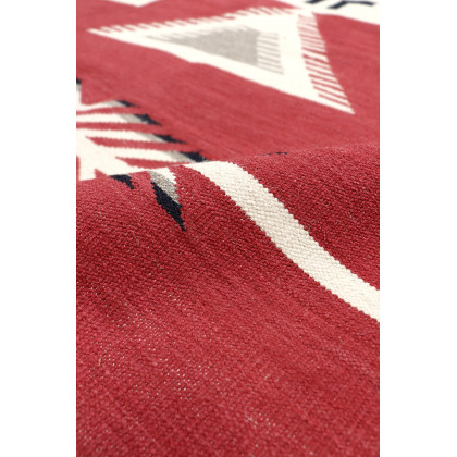 Pasargad - Tuscany Collection Flatweave Wool Area Rug in Red/Black, 108" x 142" (PNT-285 9x12)