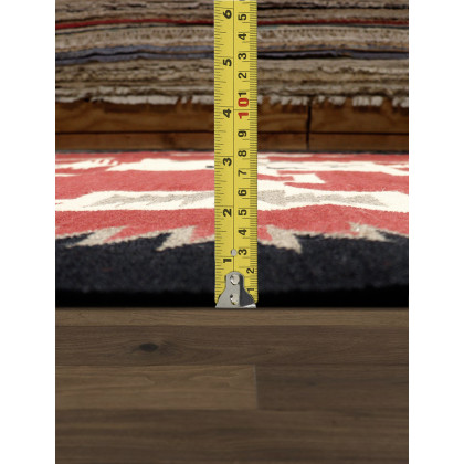 Pasargad - Tuscany Collection Flatweave Wool Area Rug in Red/Black, 108" x 142" (PNT-285 9x12)
