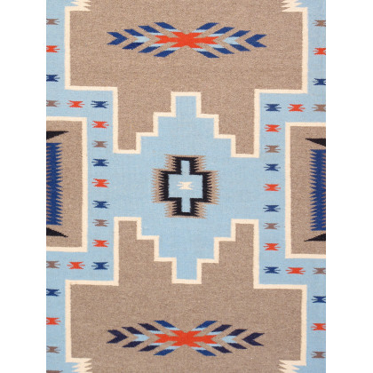 Pasargad - Tuscany Collection Flatweave Wool Area Rug in Mocha/Black, 72" x 109" (PNT-288 6x9)