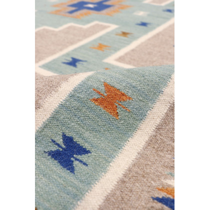 Pasargad - Tuscany Collection Flatweave Wool Area Rug in Mocha, 72" x 108" (PNT-289 6x9)
