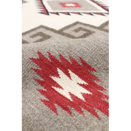 Pasargad - Tuscany Collection Flatweave Wool Area Rug in Mocha/Black, 73" x 108" (PNT-290 6x9)
