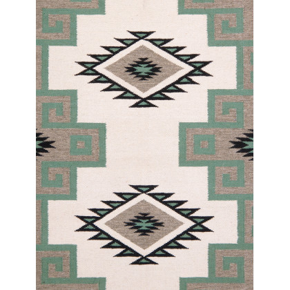Pasargad - Tuscany Collection Flatweave Wool Area Rug in Mocha/Black, 62" x 83" (PNT-292 5x7)