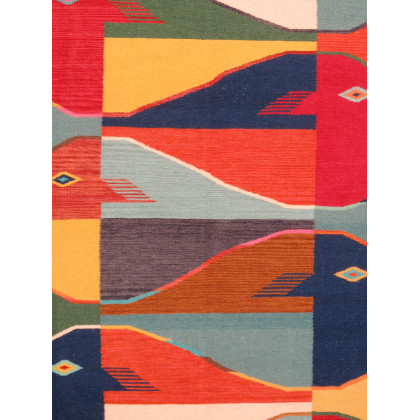 Pasargad - Tuscany Collection Flatweave Wool Area Rug in Multi, 61" x 87" (PNT-294 5x7)