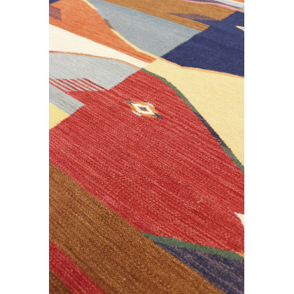 Pasargad - Tuscany Collection Flatweave Wool Area Rug in Multi, 61" x 87" (PNT-294 5x7)
