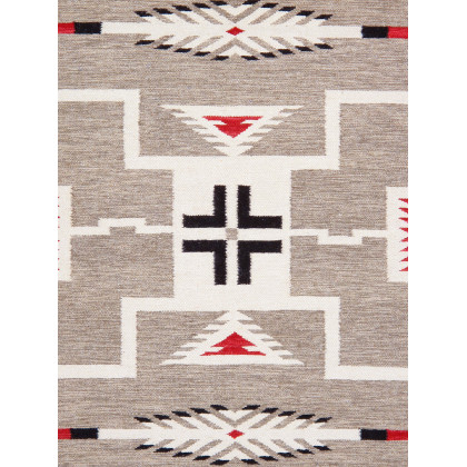 Pasargad - Tuscany Collection Flatweave Wool Area Rug in Mocha, 60" x 84" (PNT-296 5x7)
