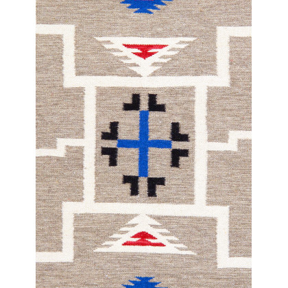 Pasargad - Tuscany Collection Flatweave Wool Area Rug in Mocha/Black, 60" x 83" (PNT-297 5x7)