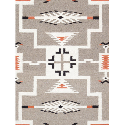Pasargad - Tuscany Collection Flatweave Wool Area Rug in Mocha, 61" x 84" (PNT-298 5x7)
