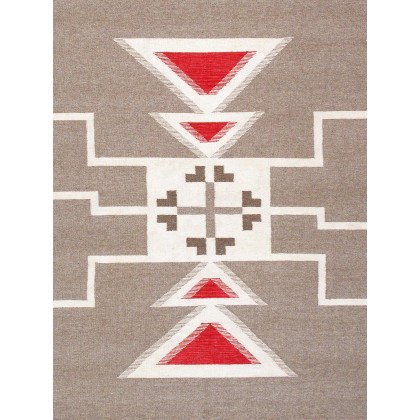 Pasargad - Tuscany Collection Flatweave Wool Area Rug in Mocha, 122" x 161" (PNT-310 10x14)