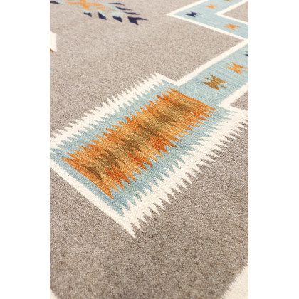 Pasargad - Tuscany Collection Flatweave Wool Area Rug in Mocha/Taupe, 98" x 120" (PNT-312 8x10)