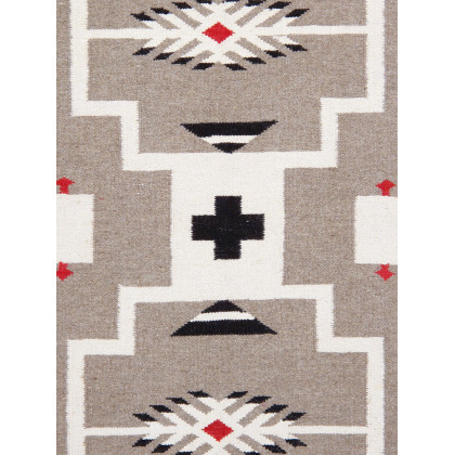 Pasargad - Tuscany Collection Flatweave Wool Area Rug in Mocha/Rust, 48" x 72" (PNT-315 4x6)