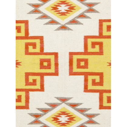 Pasargad - Tuscany Collection Flatweave Wool Area Rug in Yellow/Mocha, 47" x 72" (PNT-317 4x6)