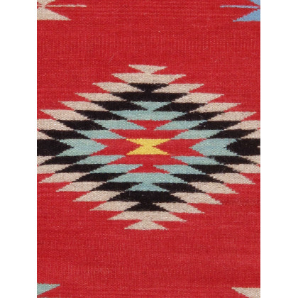 Pasargad - Tuscany Collection Flatweave Wool Area Rug in Red, 26" x 37" (PNT-327 2x3)