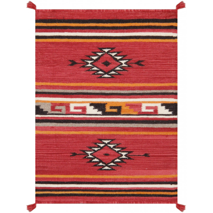 Pasargad - Tuscany Collection Flatweave Wool Area Rug in Red, 26" x 36" (PNT-328 2x3)