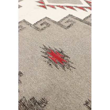 Pasargad - Tuscany Collection Flatweave Wool Area Rug in Ivory/Mocha, 59" x 87" (PNT-332 5x7)