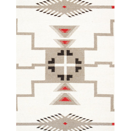Pasargad - Tuscany Collection Flatweave Wool Area Rug in Ivory/Black, 98" x 118" (PNT-337 8x10)