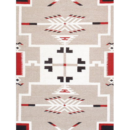 Pasargad - Tuscany Collection Flatweave Wool Area Rug in Ivory/Black, 98" x 118" (PNT-339 8x10)