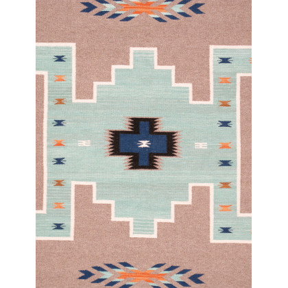 Pasargad - Tuscany Collection Flatweave Wool Area Rug in Mocha/Ivory, 108" x 143" (PNT-351 9x12)