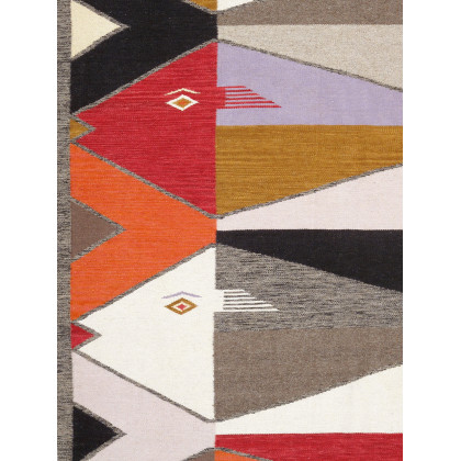 Pasargad - Tuscany Collection Flatweave Wool Area Rug in Multi, 62" x 87" (PNT-352 5x7)