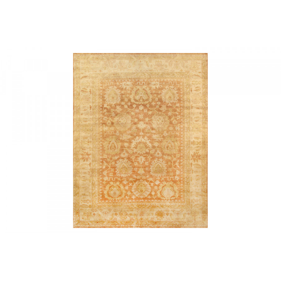 Pasargad - Oushak Collection Hand-Knotted Lamb's Wool Coral Area Rug 145'' x 176'' (POJ-6 12X15)