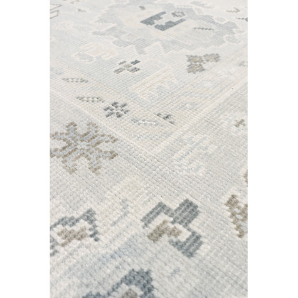 Pasargad - Oushak Collection Hand-Knotted Wool Area Rug in Blue/Gray, 93" x 118" (POK-06 8x10)