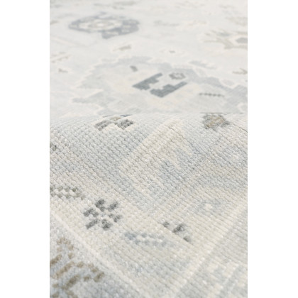Pasargad - Oushak Collection Hand-Knotted Wool Area Rug in Blue/Gray, 93" x 118" (POK-06 8x10)