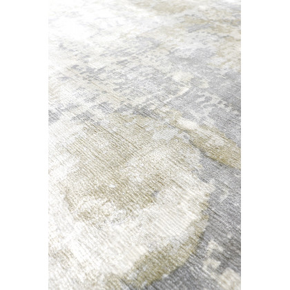 Pasargad Beverly Collection Hand-Loomed Bamboo Silk Area Rug - Silver/Brown, 120" x 168" (pop-8009 10x14)