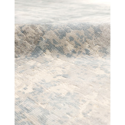 Pasargad Beverly Collection Hand-Loomed Bamboo Silk Area Rug - Silver/Blue, 120" x 168" (pop-8010 10x14)
