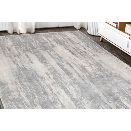 Pasargad - Beverly Collection Hand-Loomed Gray Silk Rug 72'' x 108'' (POP-8145 6X9)